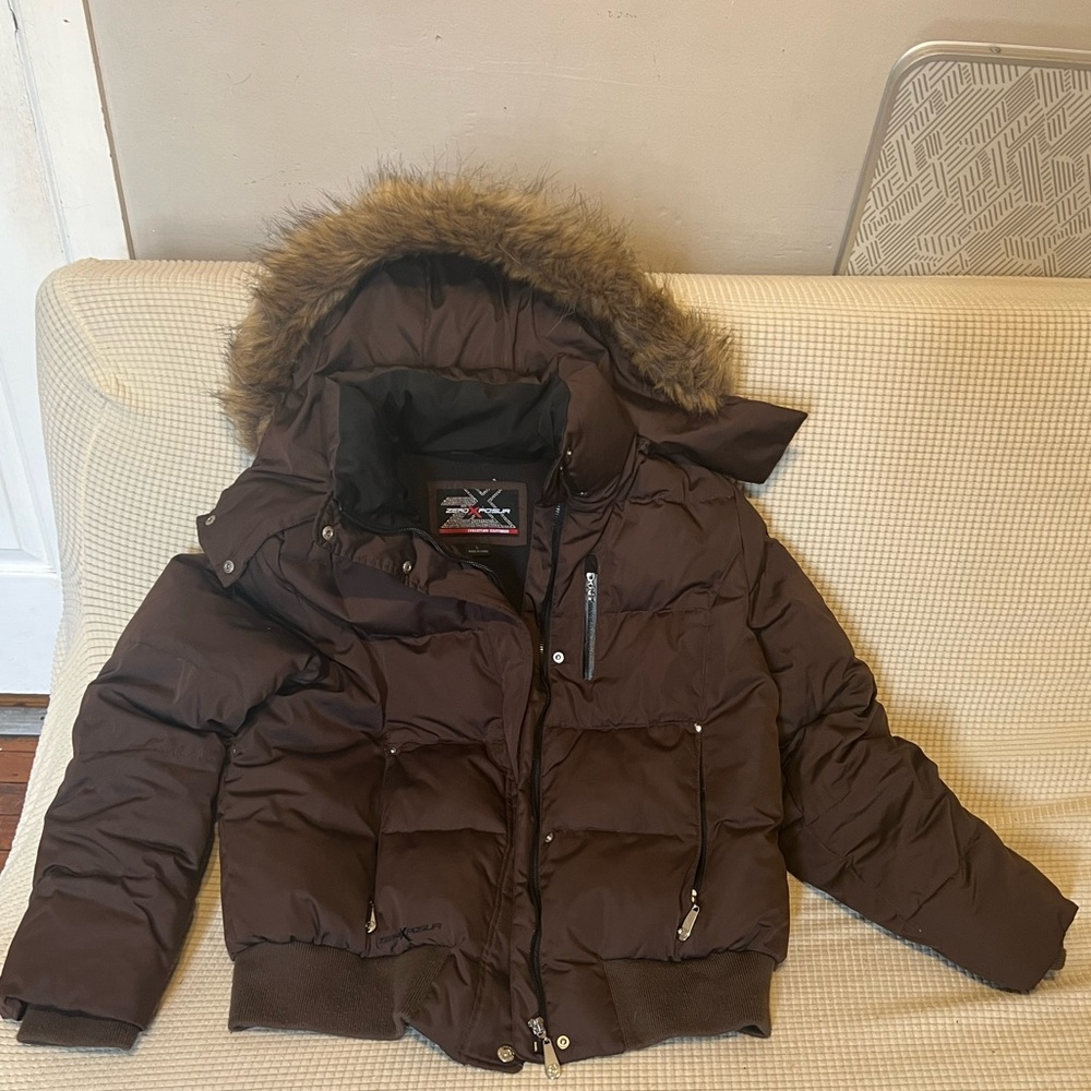 ZeroXPosur brown puffer jacket